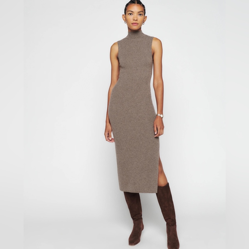 *Reformation* Ida Cashmere Sleeveless Sweater Dress